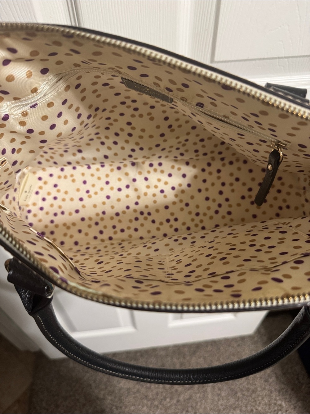 kate spade Black and White Two-Tone Tote with Matching Wristlet - Picture 6 of 13